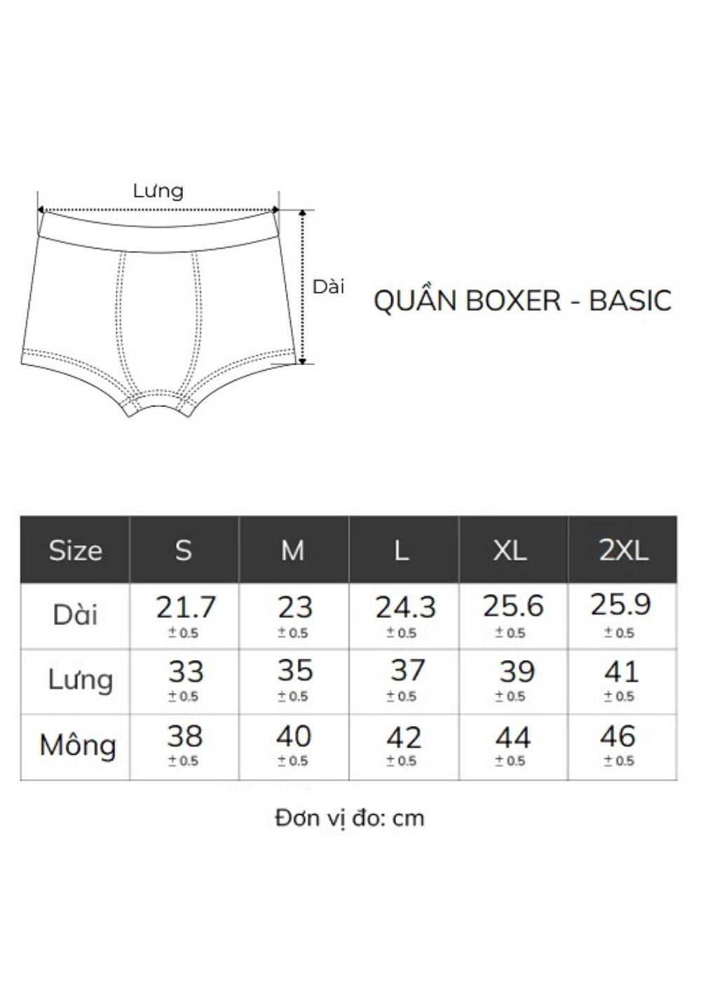 Quần Lót Boxer Ngắn #Y2010 L01 Đen