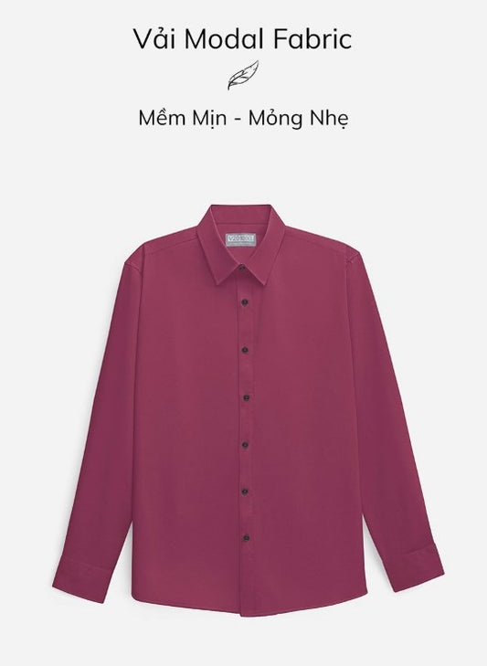 Áo Sơ Mi Non Branded 19 Đỏ Đô