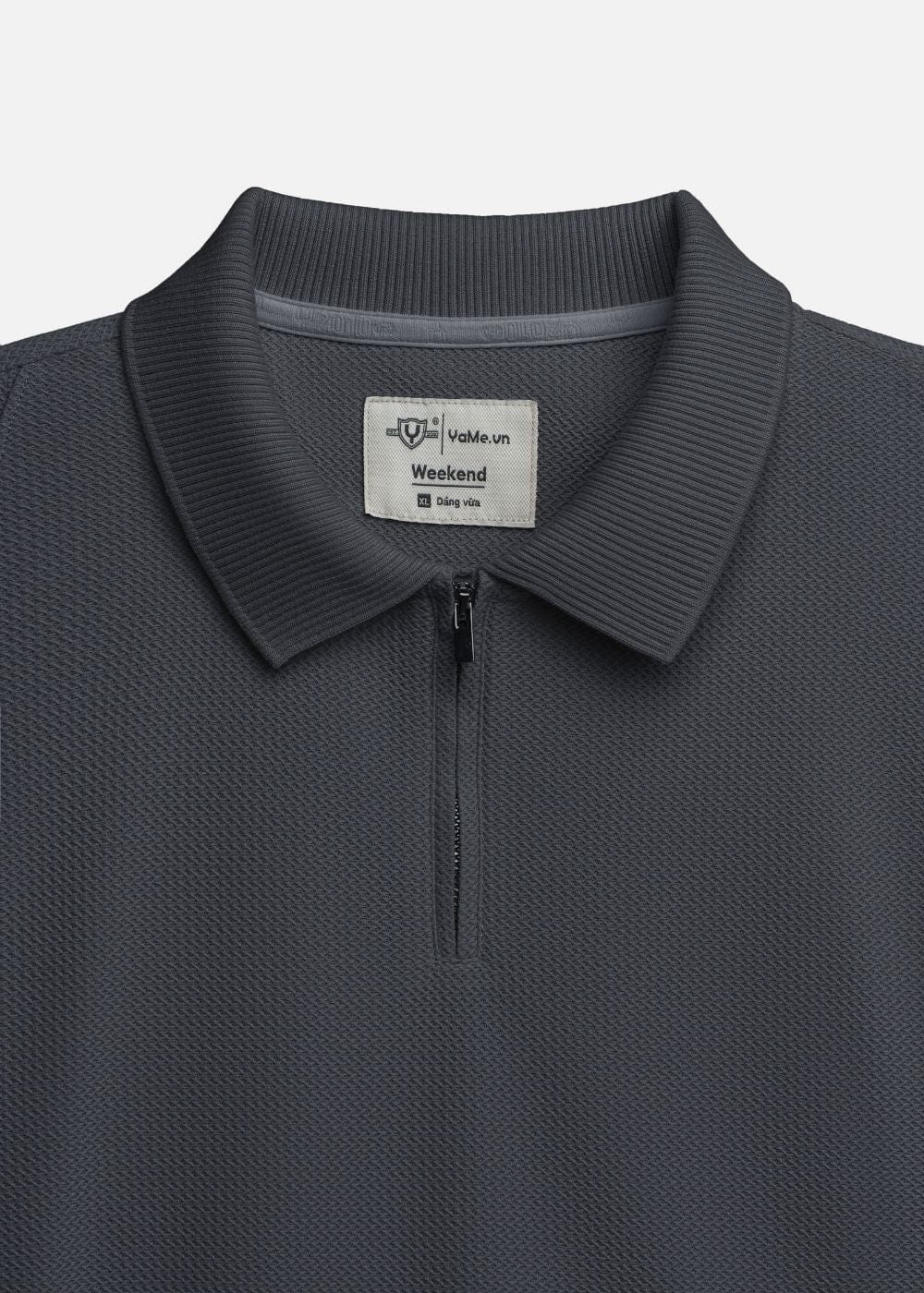 Áo Thun Cổ Polo Tay Ngắn Áo Thun Cổ Polo Tay Ngắn The Weekend 032 Xám Đậm