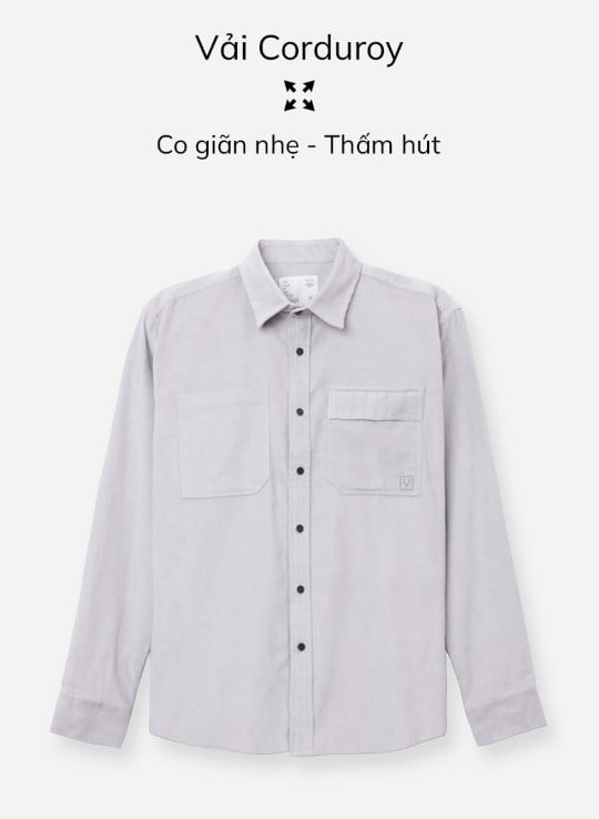 Áo Sơ Mi No Style M65 Xám