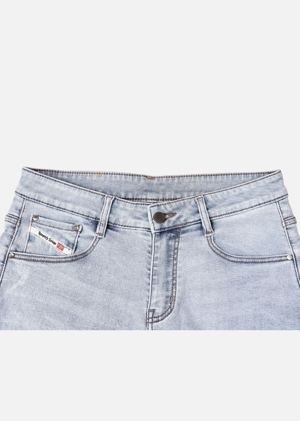 Quần Jean SlimFit Quần Jean Seventy Seven 51 Xanh Trắng