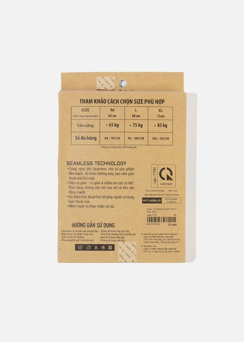 Quần Lót Boxer Dài Quần Lót Boxer Dài Beginner 82 Xám Trắng