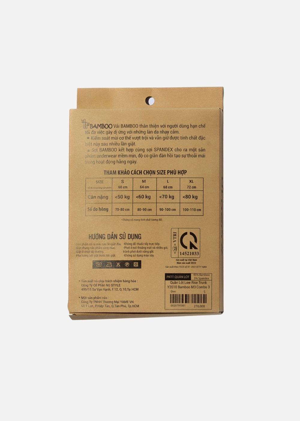 Quần Lót Boxer Ngắn Quần Lót Boxer Ngắn #Y2010 M3 Combo 3 Đen