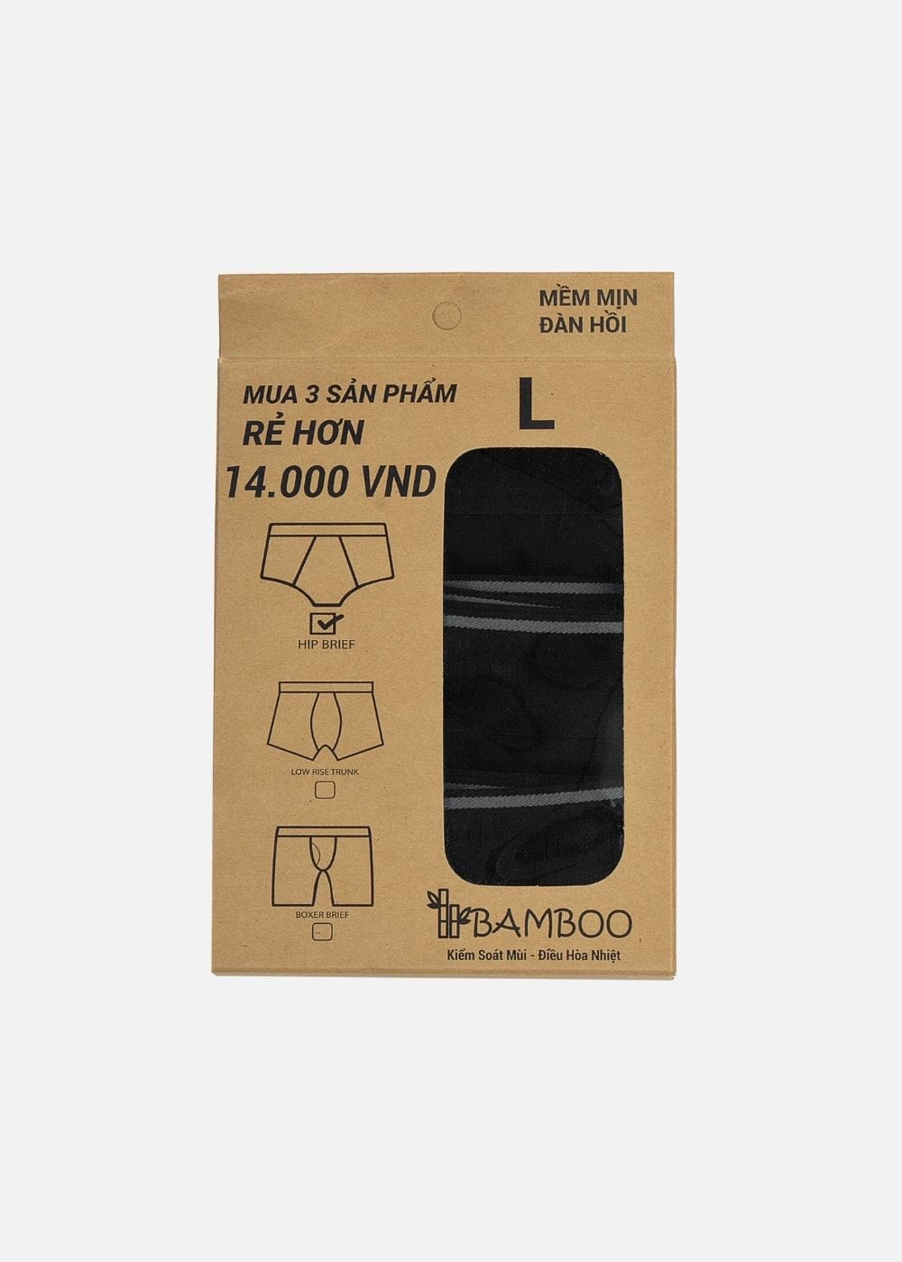 Quần Lót Tam Giác Quần Lót Tam Giác #Y2010 M9 Combo 3 Đen