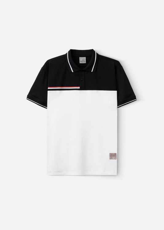 Áo Polo Seventy Seven 19 Đen Trắng