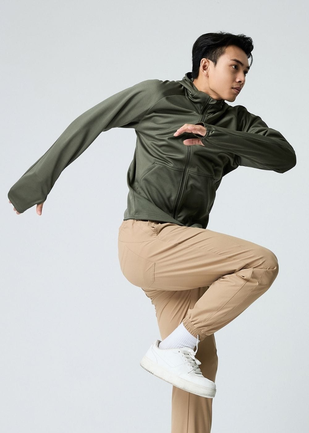 Áo Khoác Thể Thao Áo Khoác The Beginner M006 Xanh Rêu
