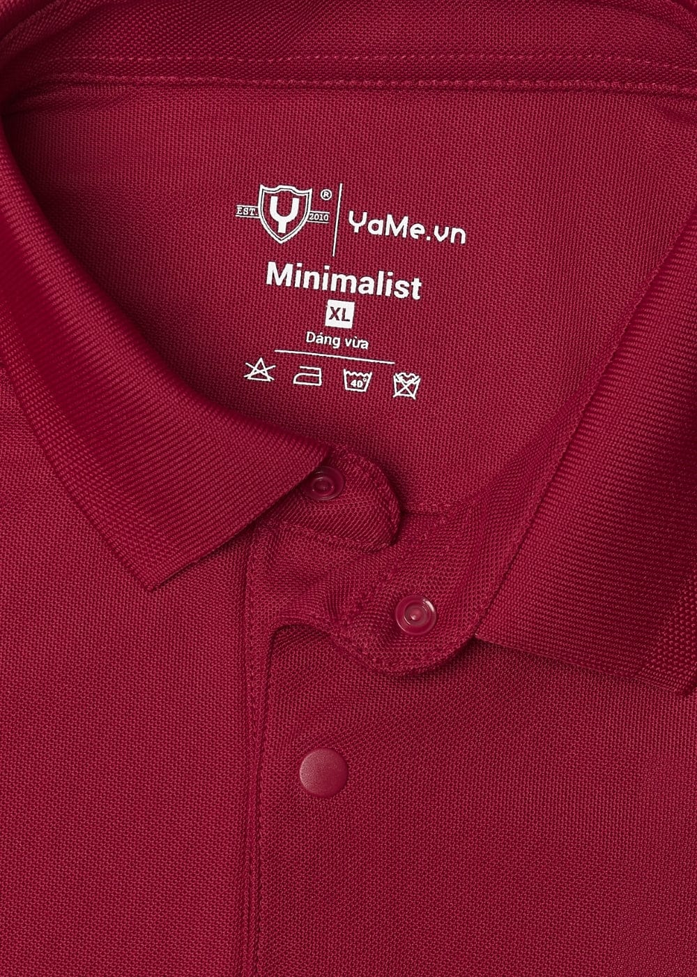 Áo Thun Cổ Polo Tay Ngắn Áo Polo Non Branded 45 Đỏ Đô
