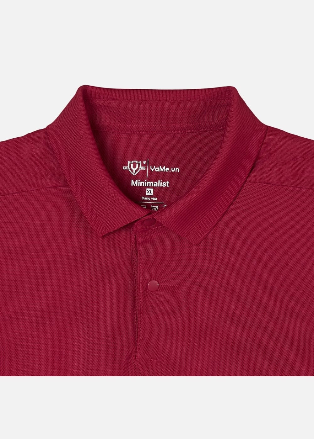 Áo Thun Cổ Polo Tay Ngắn Áo Polo Non Branded 45 Đỏ Đô