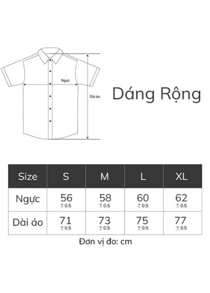 Áo Sơ Mi Tay Ngắn Cổ Bẻ Áo Sơ Mi No Style M117 Xanh Đá