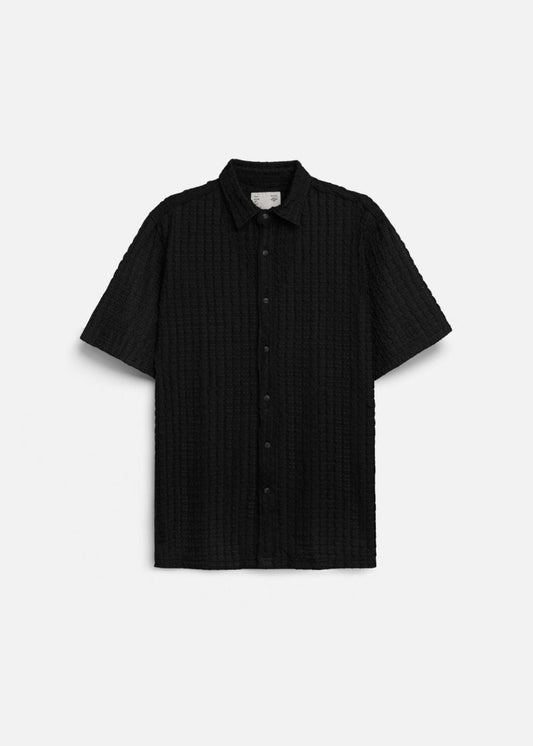 Áo Sơ Mi Tay Ngắn Cổ Bẻ Áo Sơ Mi No Style M146 Đen