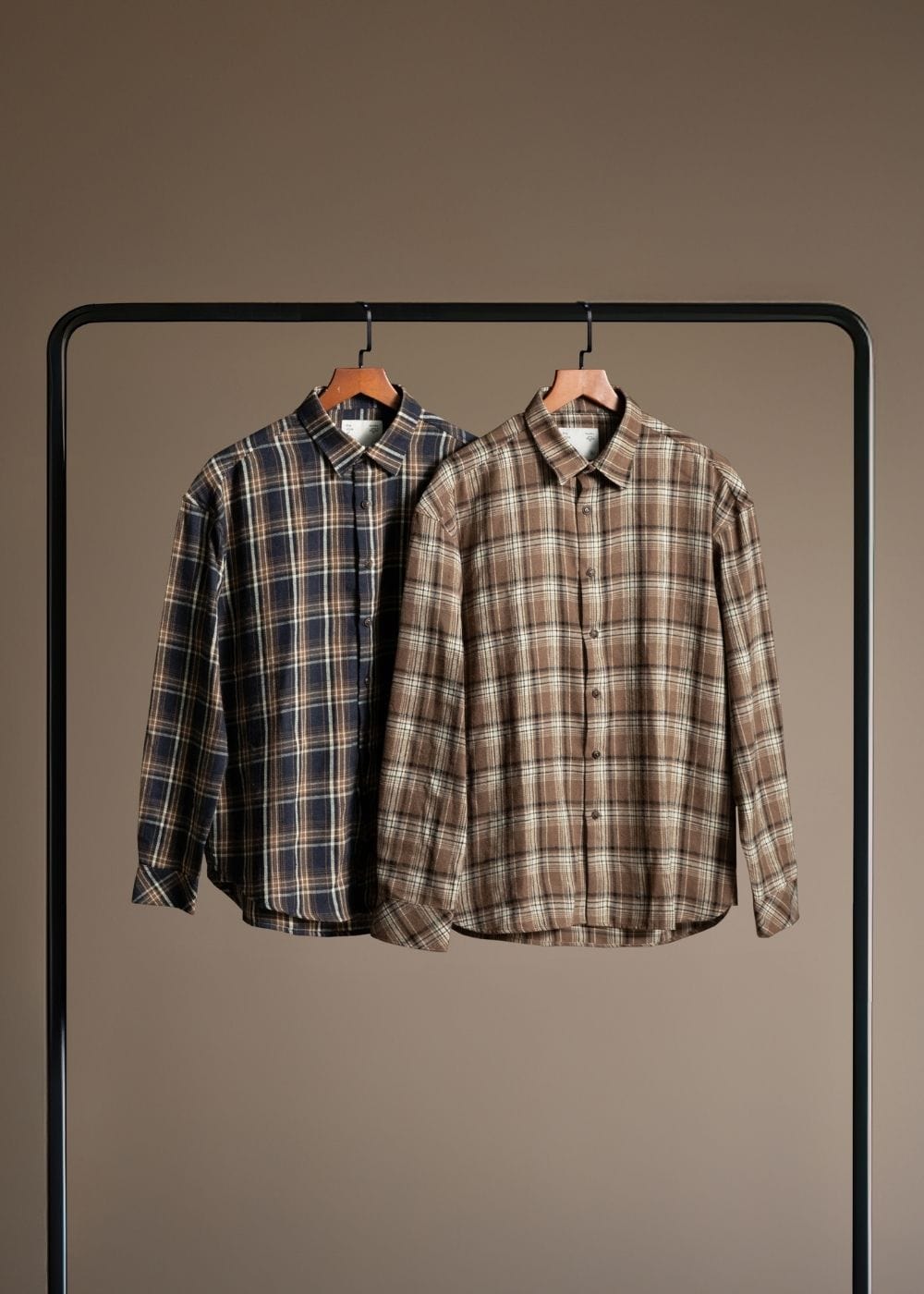 Áo Sơ Mi Tay Dài Cổ Bẻ Áo Sơ Mi No Style M62 Nâu