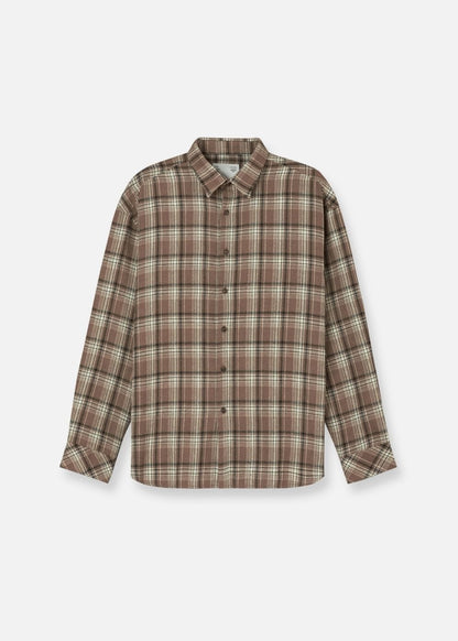 Áo Sơ Mi Tay Dài Cổ Bẻ Áo Sơ Mi No Style M62 Nâu