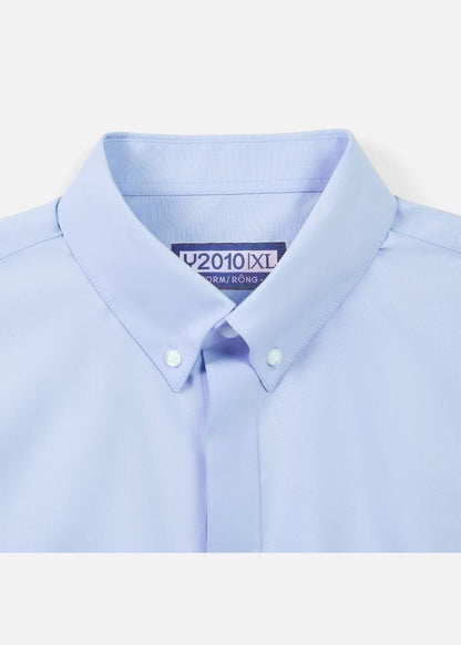 Áo Sơ Mi Tay Ngắn Cổ Bẻ Áo Sơ Mi Non Branded 33 Xanh Dương