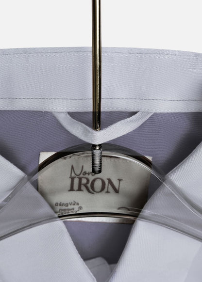 Áo Sơ Mi Tay Dài Cổ Bẻ Áo Sơ Mi Non-Iron 01 Xám Nhạt