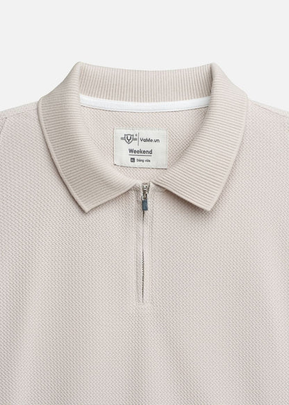 Áo Thun Cổ Polo Tay Ngắn Áo Thun Cổ Polo Tay Ngắn The Weekend 032 Kem
