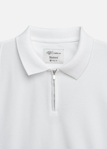 Áo Thun Cổ Polo Tay Ngắn Áo Thun Cổ Polo Tay Ngắn The Weekend 032 Trắng