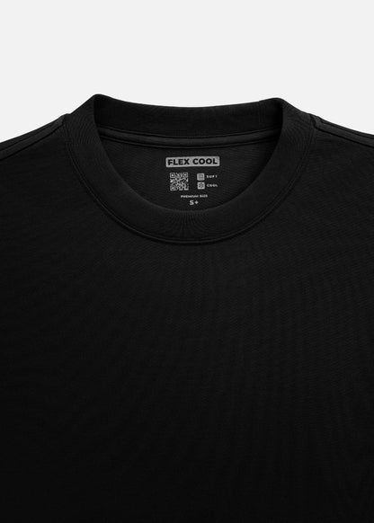 Áo Thun Cổ Tròn Tay Ngắn Áo Thun Cool Touch 08 Đen