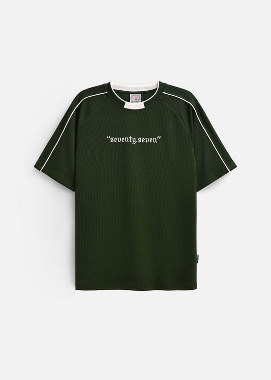 Áo Thun Cổ Tròn Tay Ngắn Áo Thun Seventy Seven 45 Xanh Rêu
