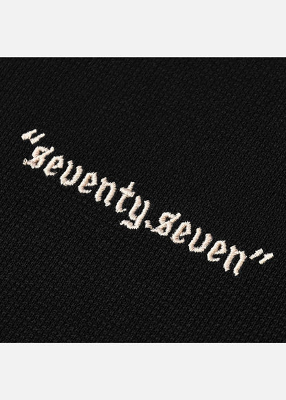 Áo Thun Cổ Tròn Tay Ngắn Áo Thun Seventy Seven 46 Đen