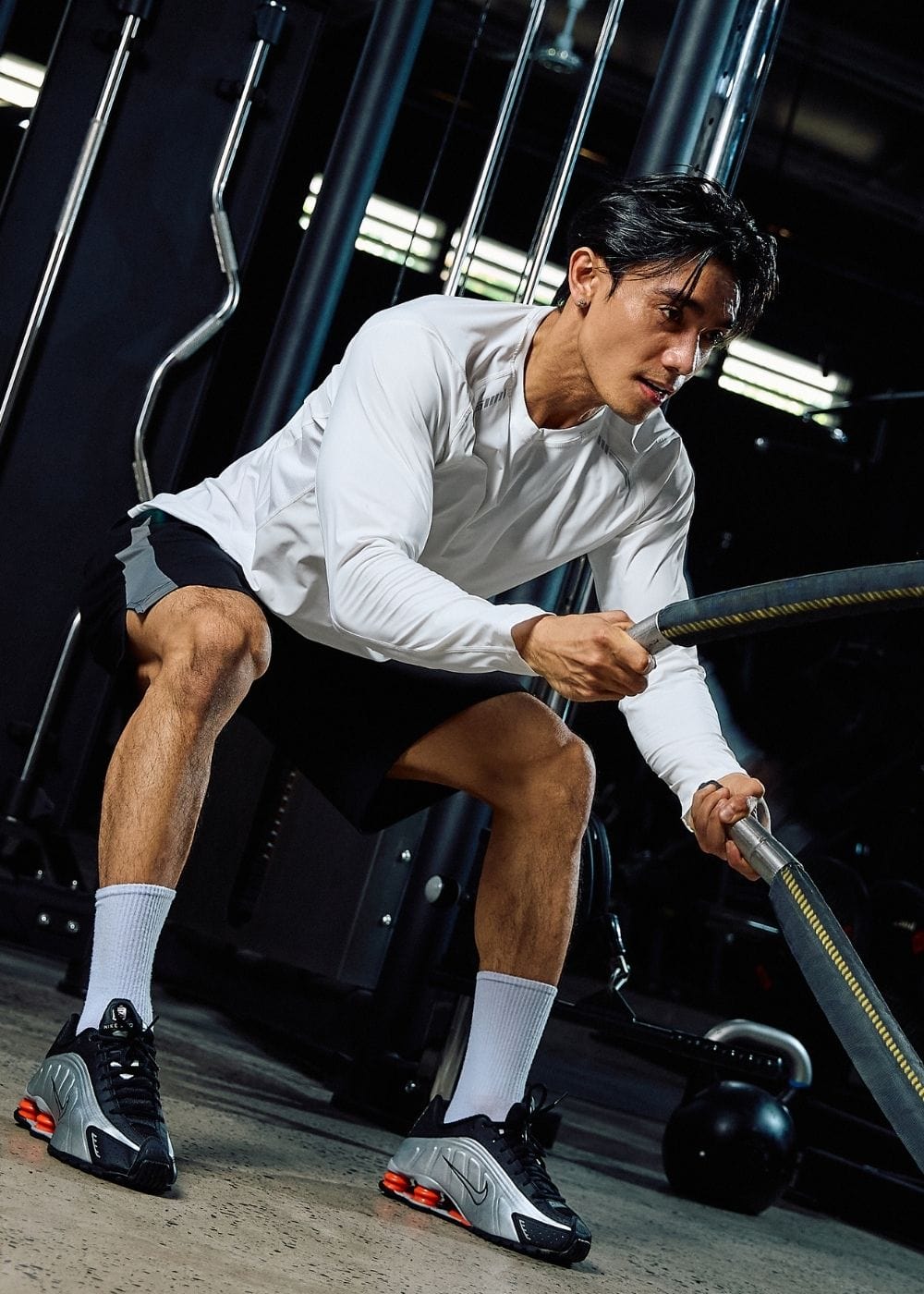Áo Thun Cổ Tròn Tay Dài Áo Thun The Trainer 006 Trắng