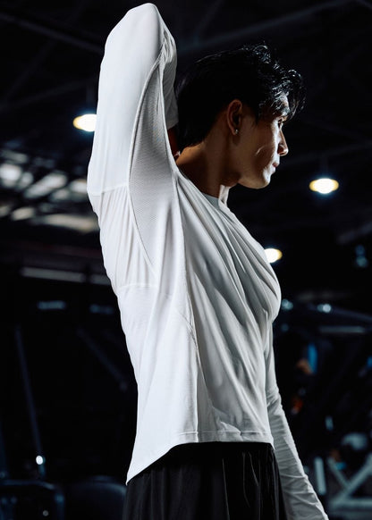 Áo Thun Cổ Tròn Tay Dài Áo Thun The Trainer 006 Trắng