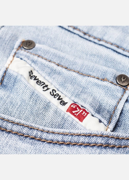 Quần Jean SlimFit Quần Jean Seventy Seven 51 Xanh Trắng
