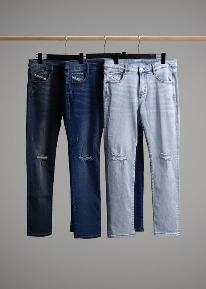 Quần Jean SlimFit Quần Jean Seventy Seven 51 Xanh Trắng